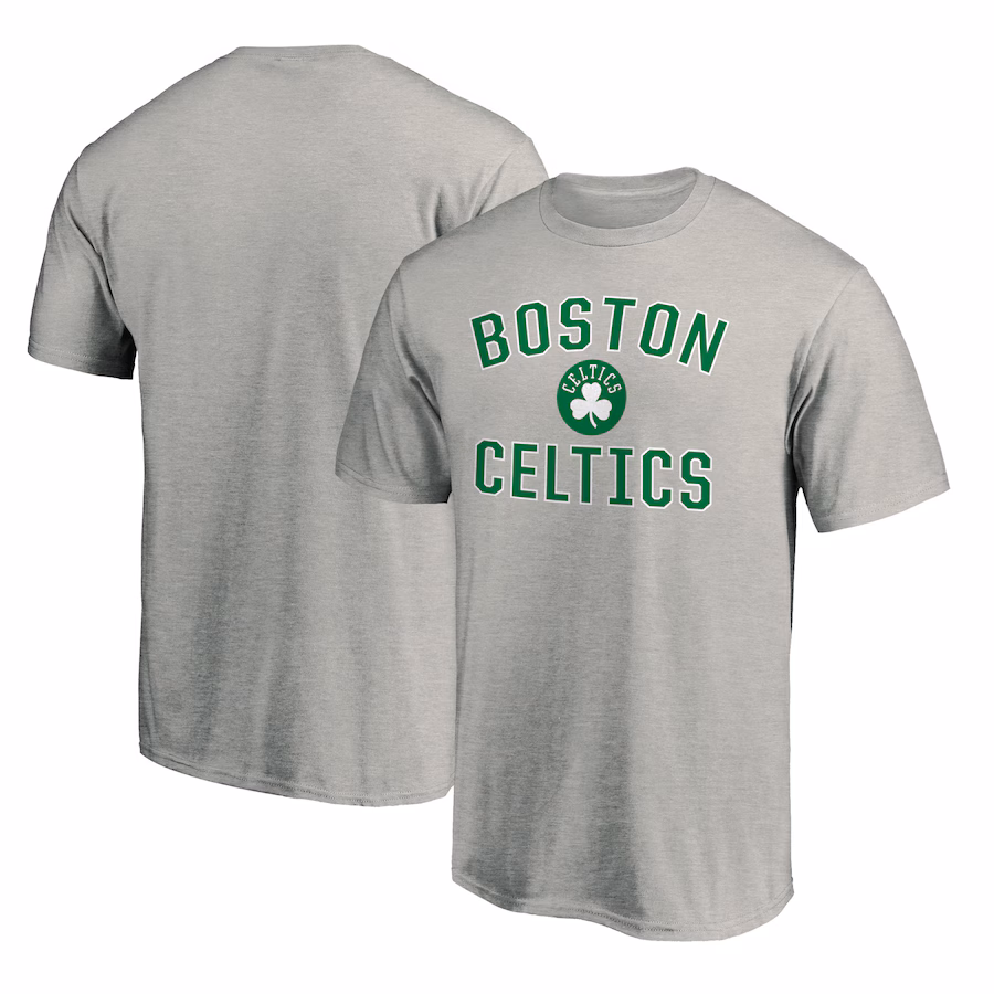 Men's Boston Celtics  Heather Gray Victory Arch T-Shirt