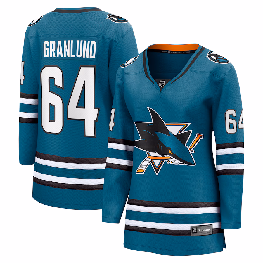 Women's San Jose Sharks Mikael Granlund Fanatics Teal Home Breakaway Player Jersey