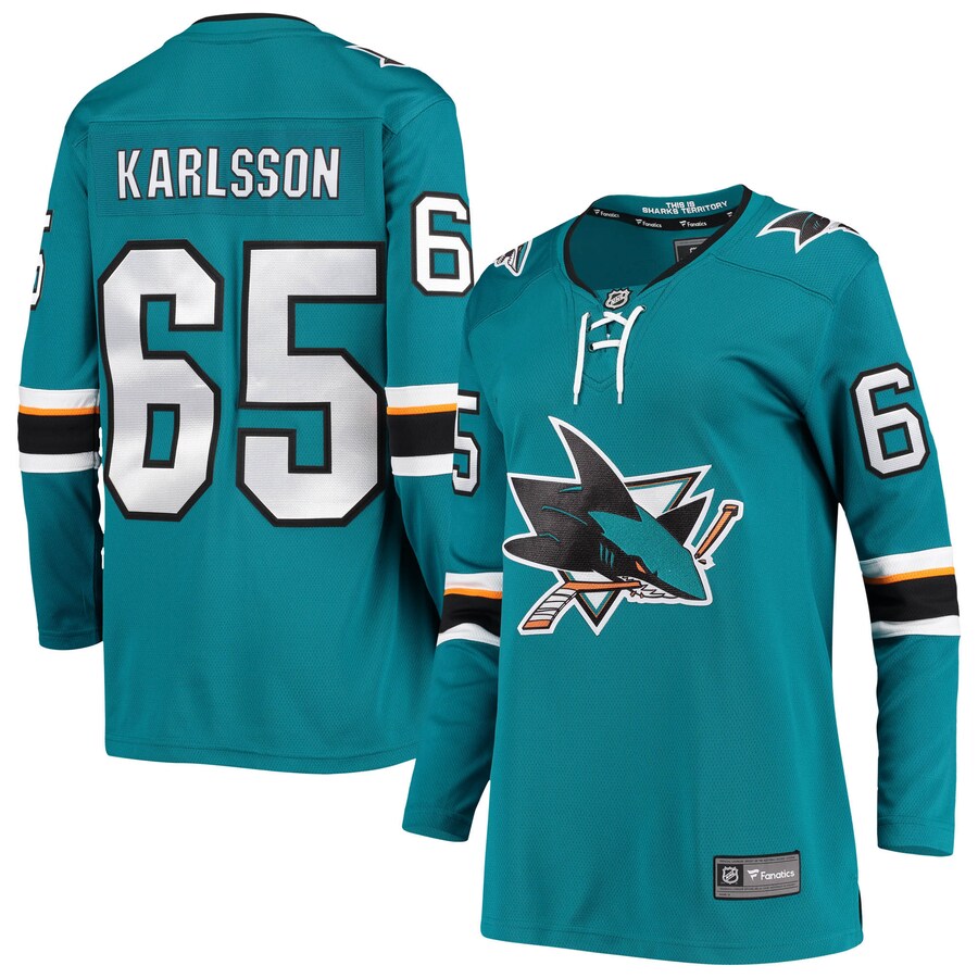 Women's San Jose Sharks Erik Karlsson Fanatics Branded Teal Breakaway Home Player Jersey