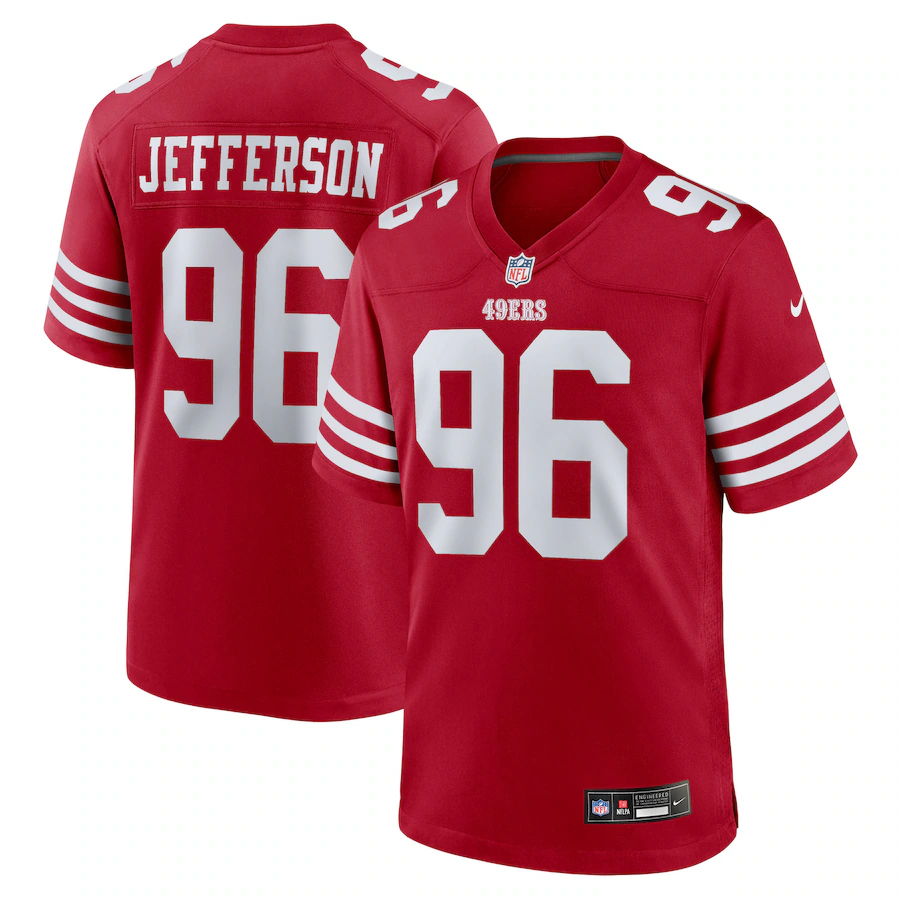 Men's San Francisco 49ers Jordan Jefferson Nike Scarlet Team Game Jersey