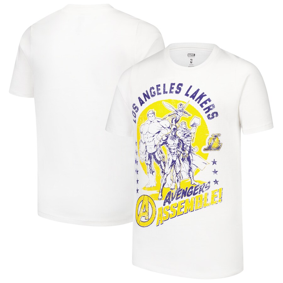 Youth Los Angeles Lakers White NBA x Marvel Avengers Squad T-Shirt