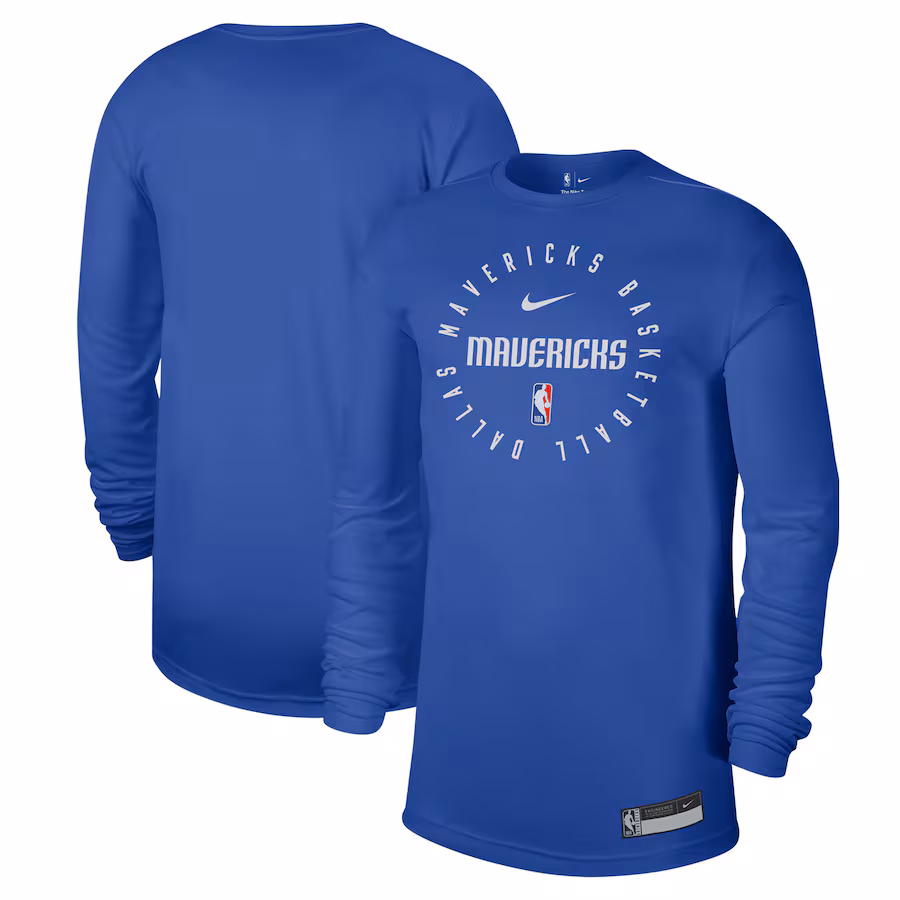 Men's Dallas Mavericks Nike Blue 2024/25 Legend On-Court Practice Long Sleeve T-Shirt