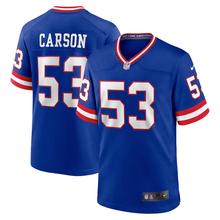 Men's New York Giants Harry Carson Nike Royal Retired Player Alternate Game Jersey