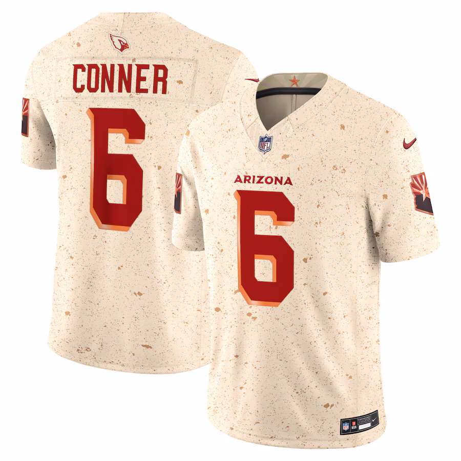 Men's Arizona Cardinals James Conner Nike Natural 2025 Rivalries Collection Limited Jersey