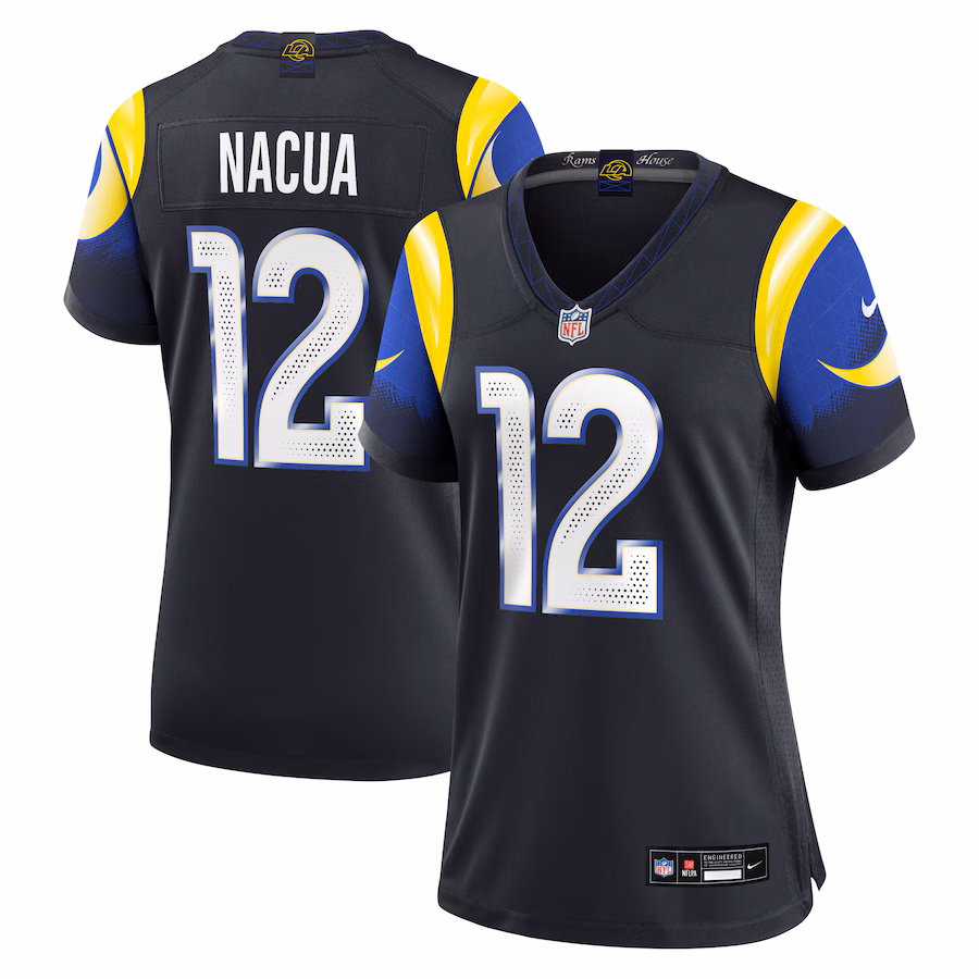 Women's Los Angeles Rams Puka Nacua Nike Midnight Blue 2025 Rivalries Collection Game Jersey