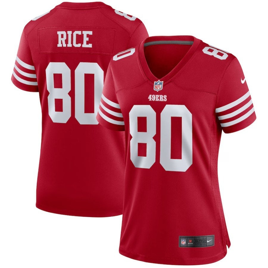 Women's San Francisco 49ers Jerry Rice Nike Scarlet Retired Player Game Jersey