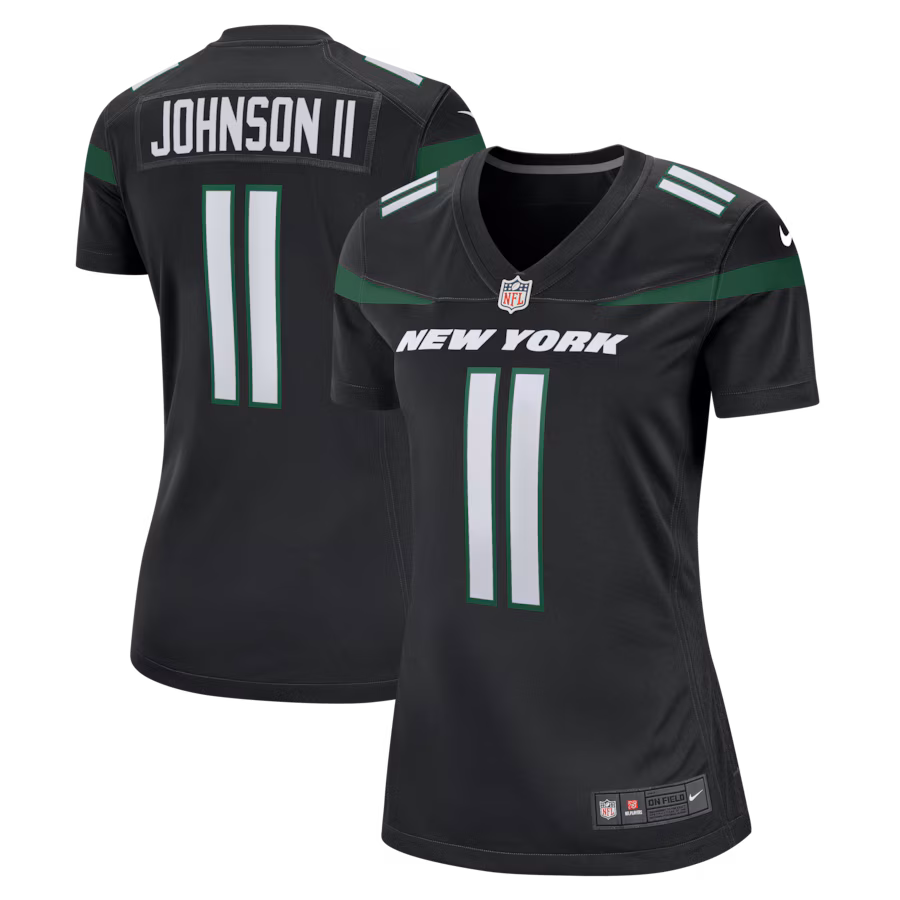 Women's New York Jets Jermaine Johnson II Nike Black Alternate Game Jersey