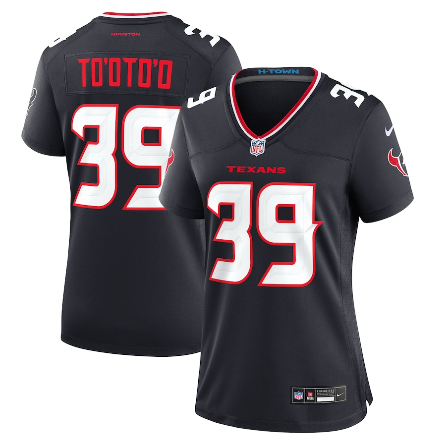 Women's Houston Texans Henry To'oto'o Nike Navy Team Game Jersey