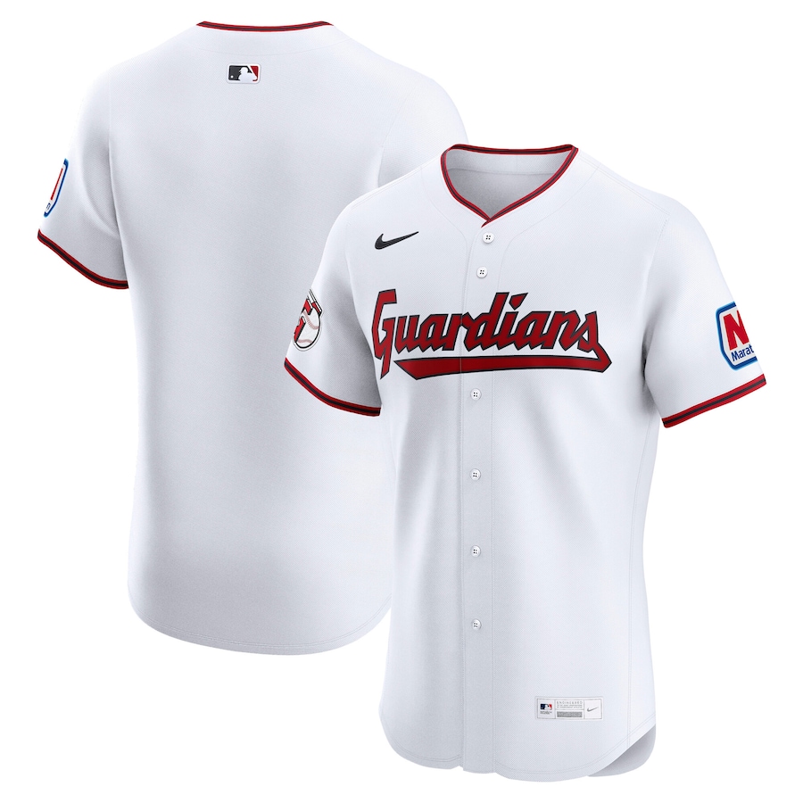 Men's Cleveland Guardians  Nike White Home  Elite Jersey