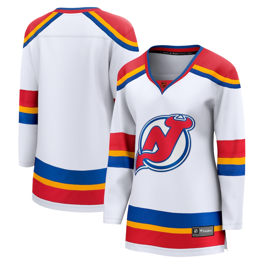 Women's New Jersey Devils Fanatics White Special Edition 2.0 Breakaway Blank Jersey