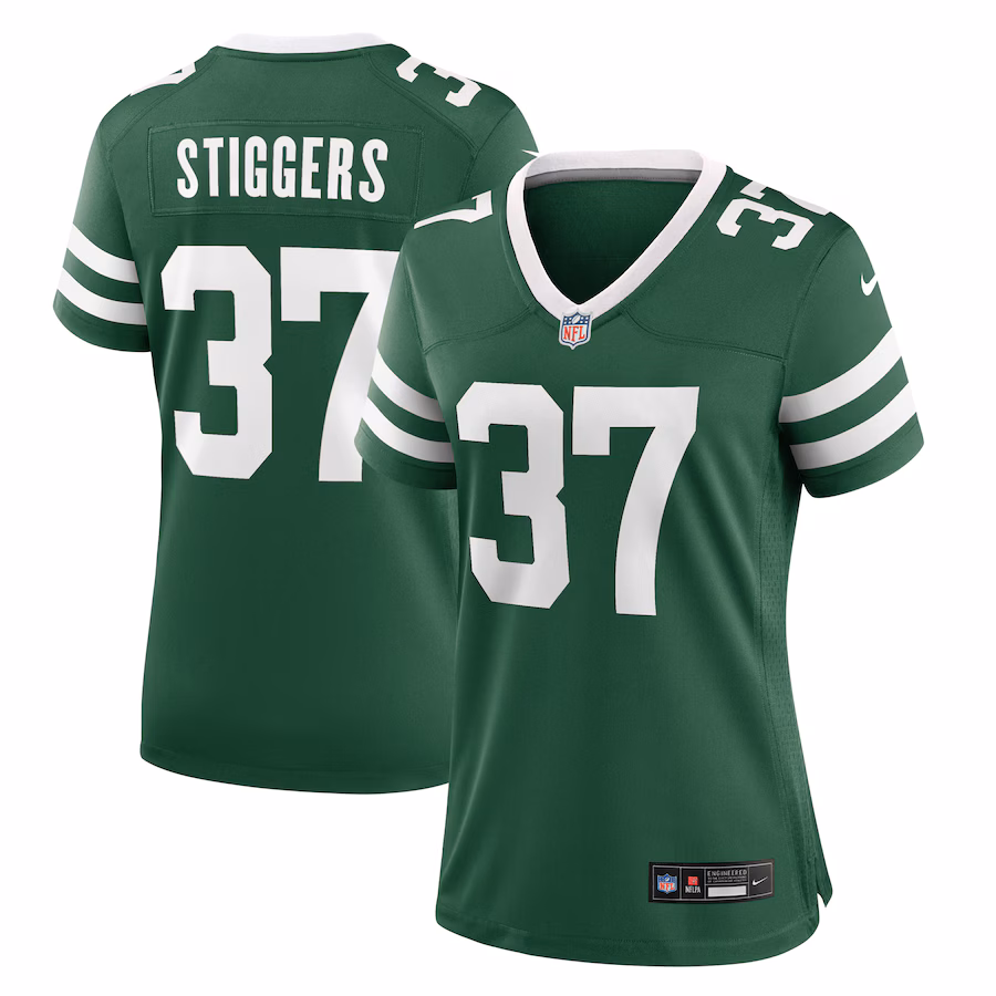 Women's New York Jets Qwan'tez Stiggers Nike Legacy Green Game Jersey