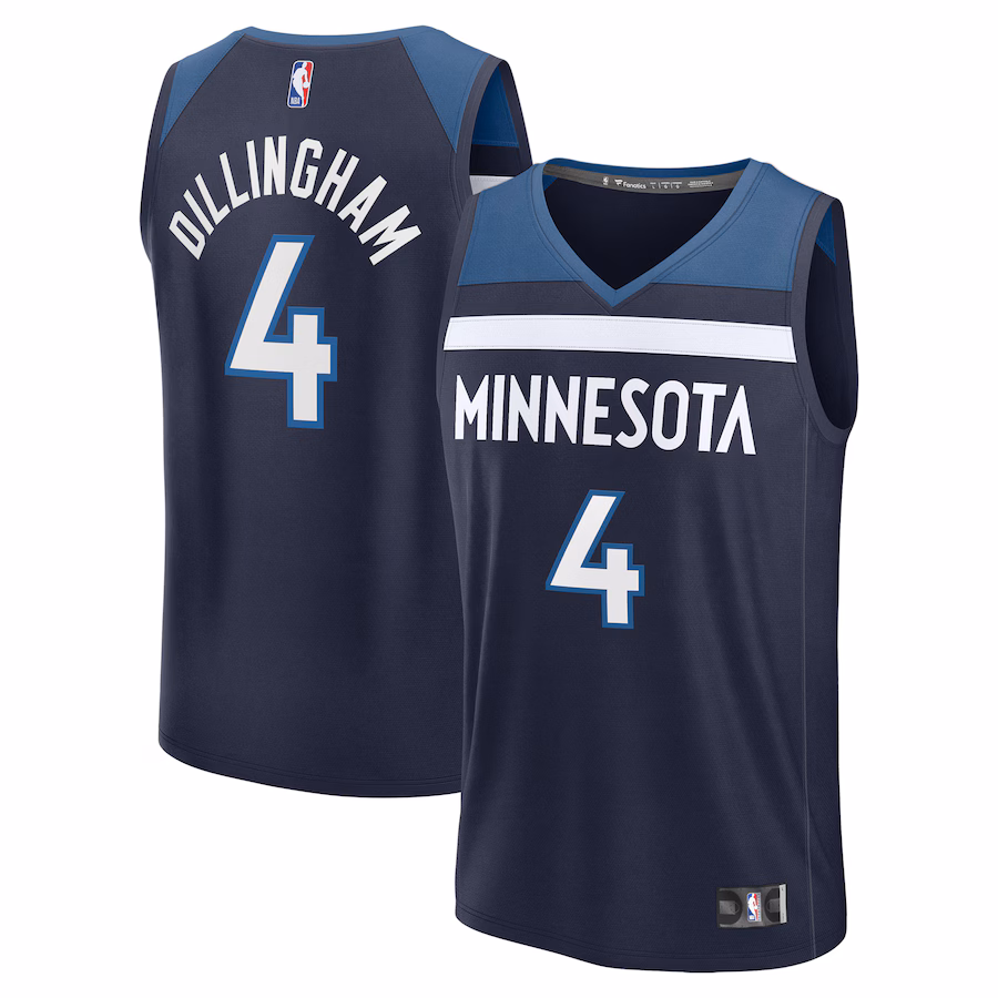 Youth Minnesota Timberwolves Rob Dillingham  Fanatics Navy 2024 NBA Draft Fast Break Player Jersey - Icon Edition