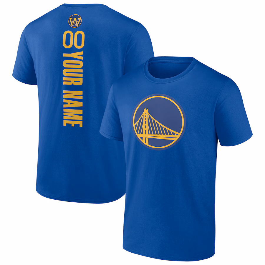 Men's Golden State Warriors Royal Personalized Playmaker Team T-Shirt