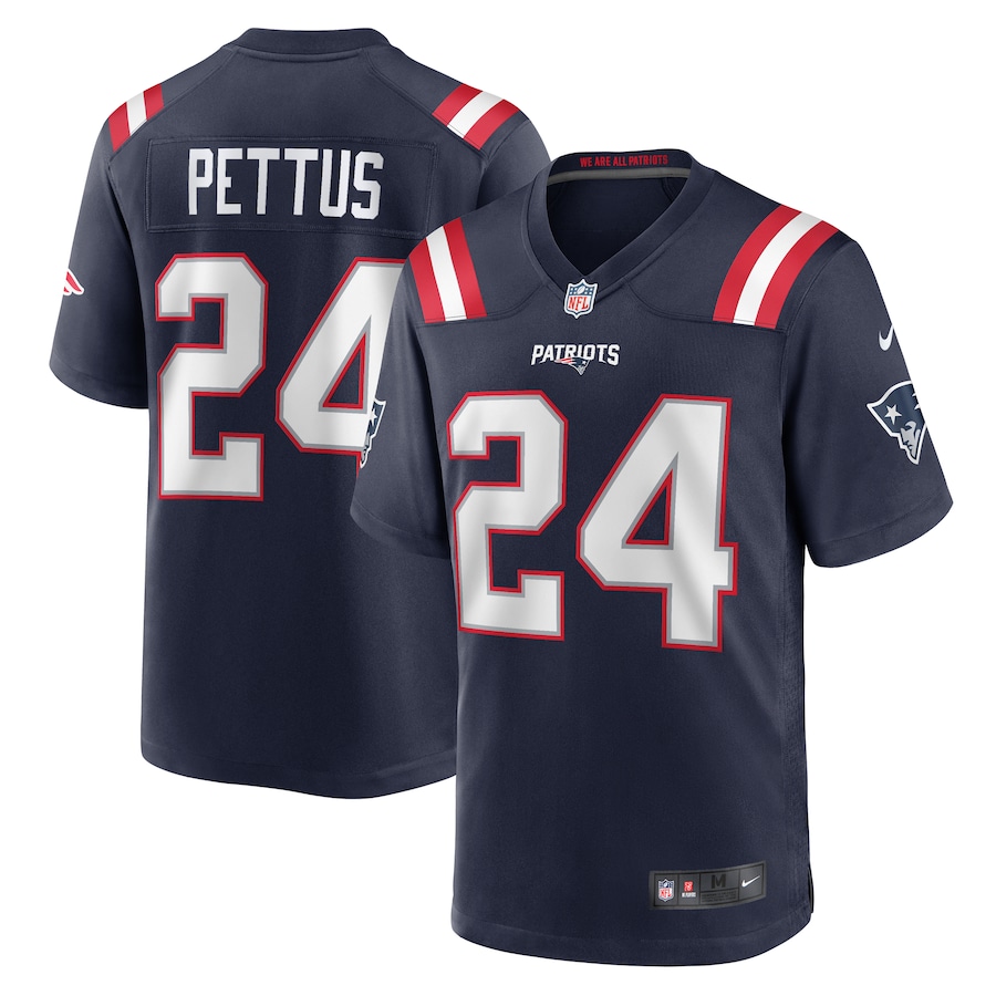 Men's New England Patriots Dell Pettus Nike Navy Game Jersey