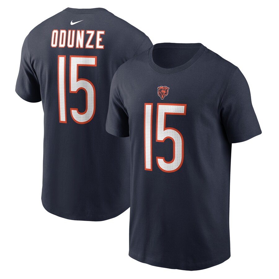 Youth Chicago Bears Rome Odunze Nike Navy 2024 NFL Draft Name & Number T-Shirt