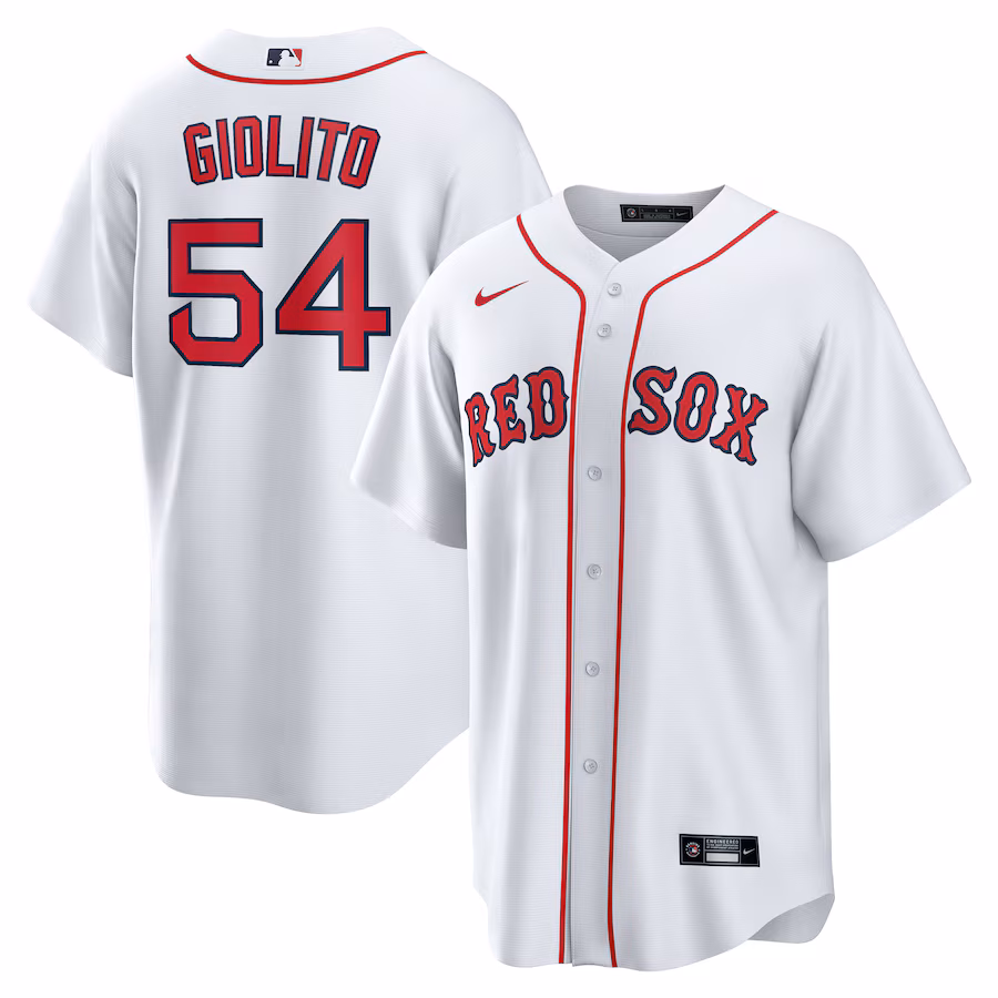 Men's Boston Red Sox Lucas Giolito Nike White Home Replica Jersey