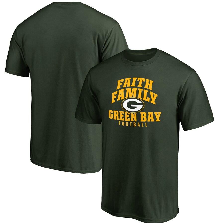 Men's Green Bay Packers Green Faith Family T-Shirt