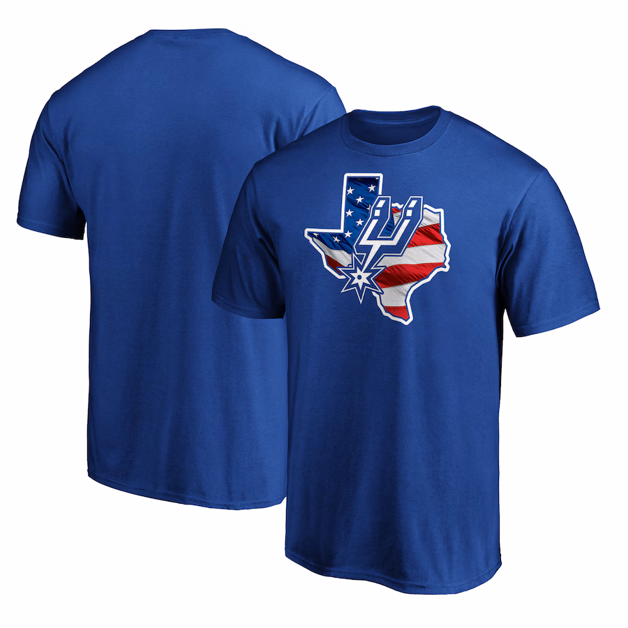Men's San Antonio Spurs Royal Banner State T-Shirt