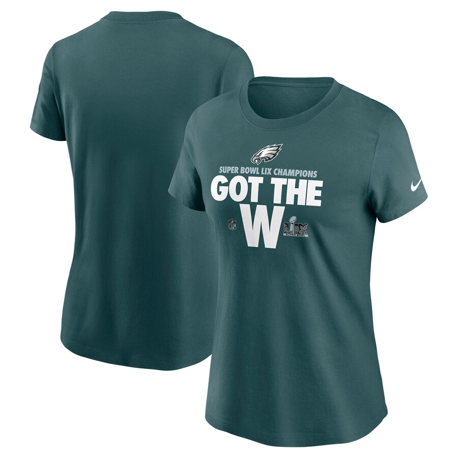 Women's Philadelphia Eagles  Nike Green Super Bowl LIX Champions Parade T-Shirt