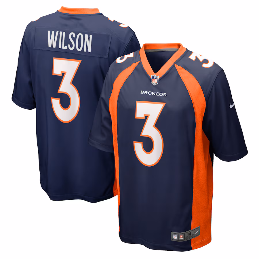 Youth Denver Broncos Russell Wilson Nike Navy Game Jersey