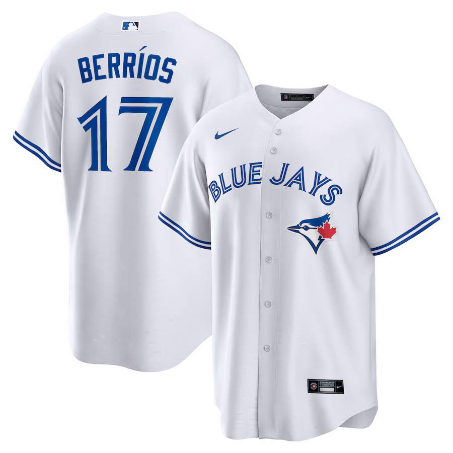 Men's Toronto Blue Jays Jose Berrios Nike White Home Replica Jersey