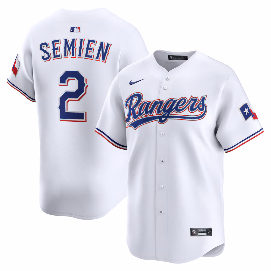 Men's Texas Rangers Marcus Semien Nike White Alternate Limited Player Jersey