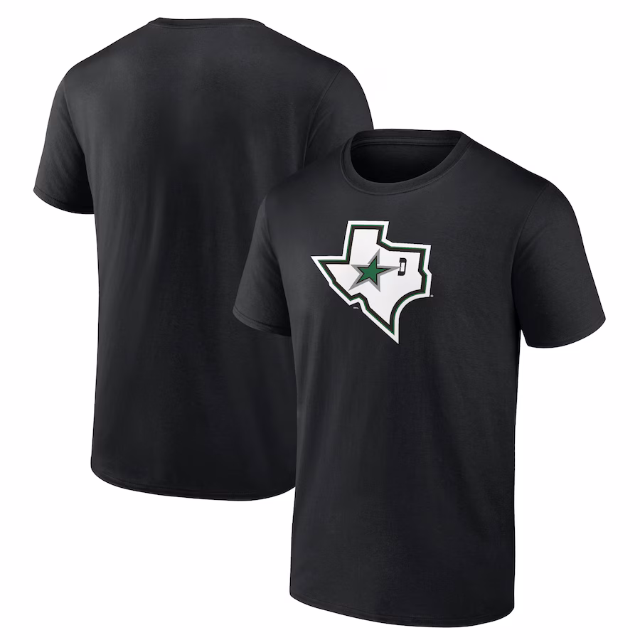 Men's Dallas Stars Black Team Secondary Logo T-Shirt