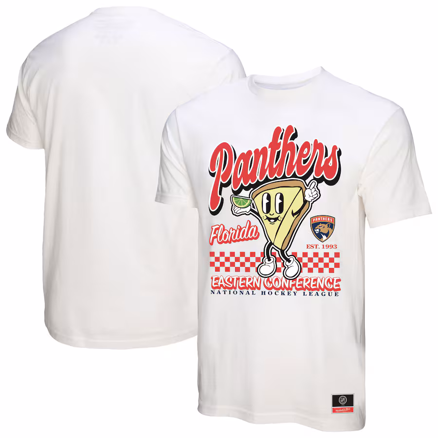 Men's Florida Panthers Mitchell & Ness White Local Food T-Shirt