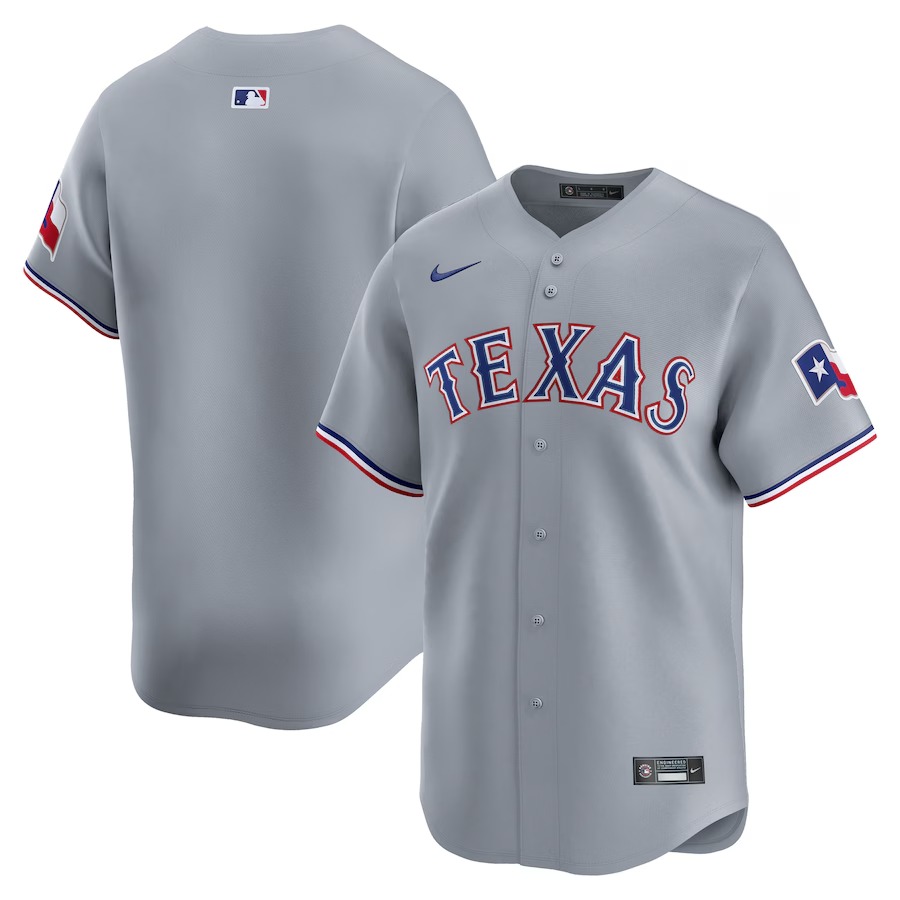 Men's Texas Rangers Nike Gray Road Limited Jersey