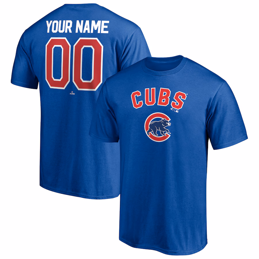 Men's Chicago Cubs Royal Personalized Team Winning Streak Name & Number T-Shirt
