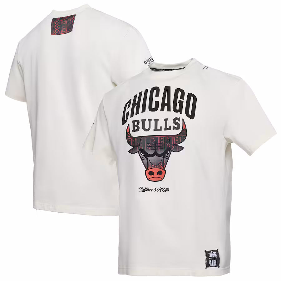 Men's Chicago Bulls  NBA x Two Hype Cream Culture & Hoops Collection Premium T-Shirt