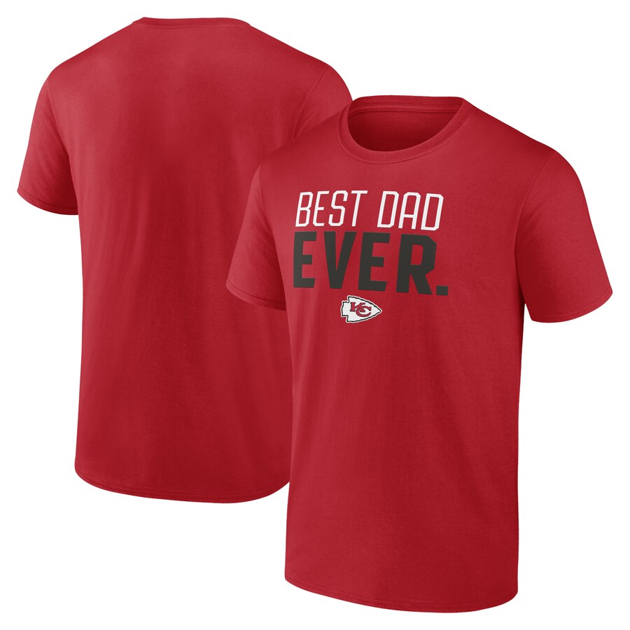 Men's Kansas City Chiefs Red Best Dad Ever Team T-Shirt