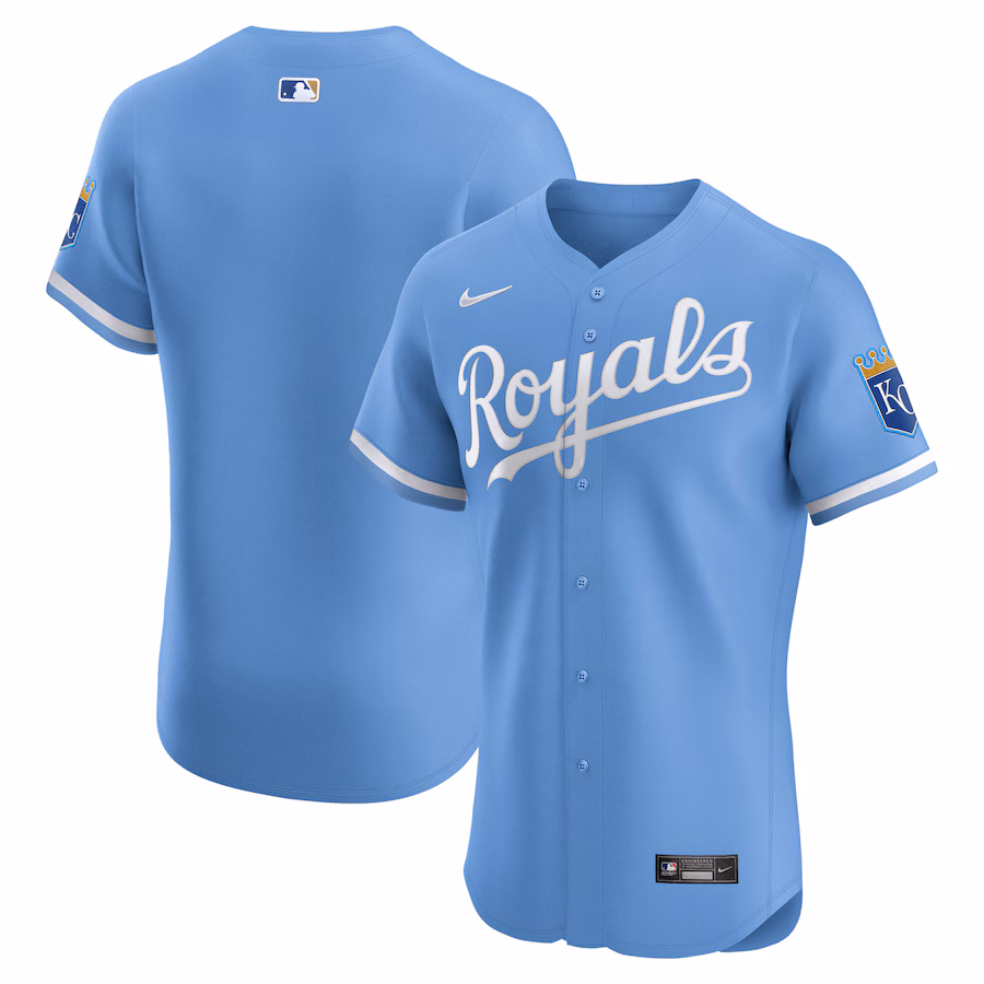 Men's Kansas City Royals Nike Light Blue Alternate Elite Jersey