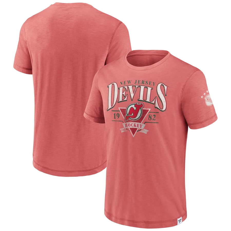 Men's New Jersey Devils Fanatics Red Elusive Slub T-Shirt