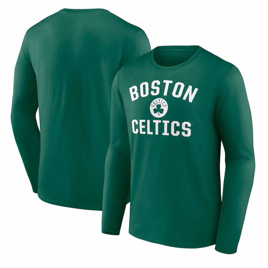 Men's Boston Celtics Green Victory Arch Team Long Sleeve T-Shirt