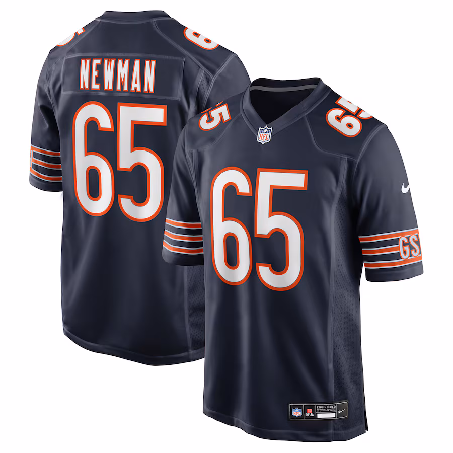 Men's Chicago Bears Luke Newman Nike Navy Team Game Jersey