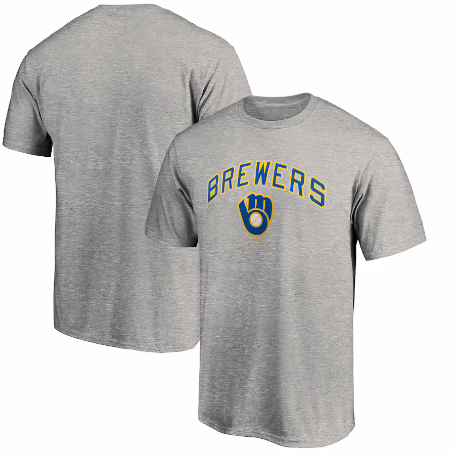 Men's Milwaukee Brewers Heather Gray Cooperstown Collection Wahconah T-Shirt