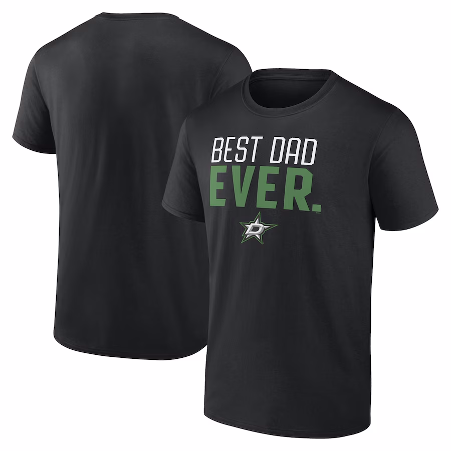 Men's Dallas Stars Black Best Dad Ever T-Shirt