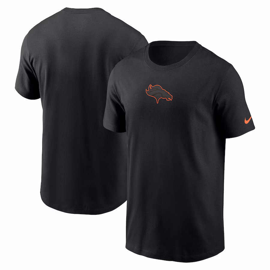Men's Denver Broncos  Nike Black Logo Color Pop T-Shirt
