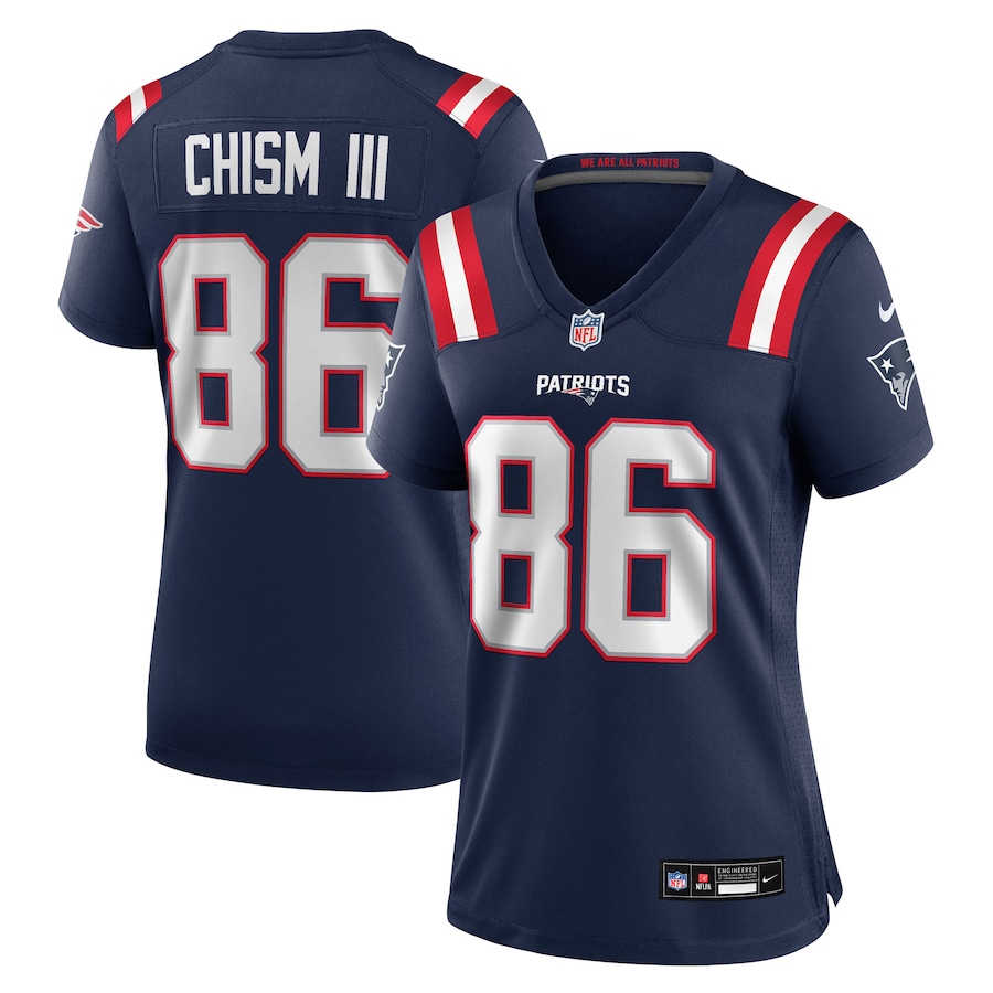 Women's New England Patriots Efton Chism III Nike Navy Team Game Jersey