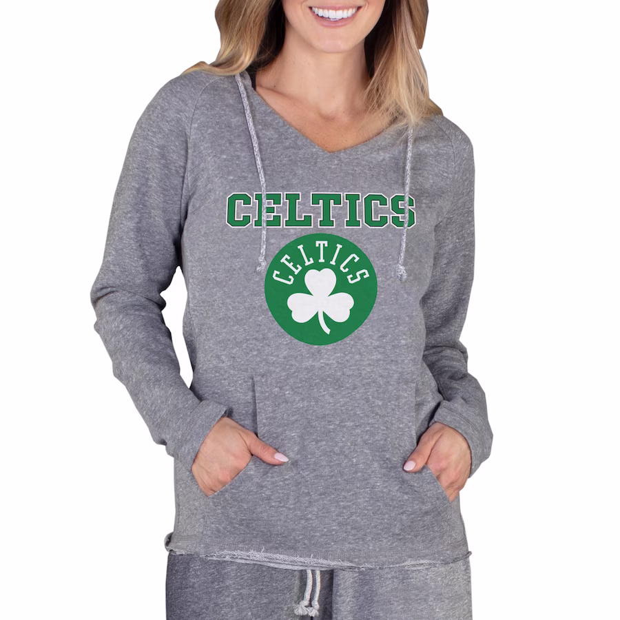 Women's Boston Celtics Concepts Sport Gray Mainstream Terry Hooded Top
