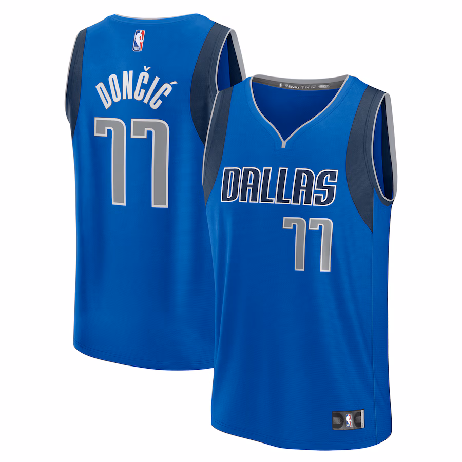 Men's Dallas Mavericks Luka Dončić Fanatics Blue Fast Break Replica Player Jersey - Icon Edition