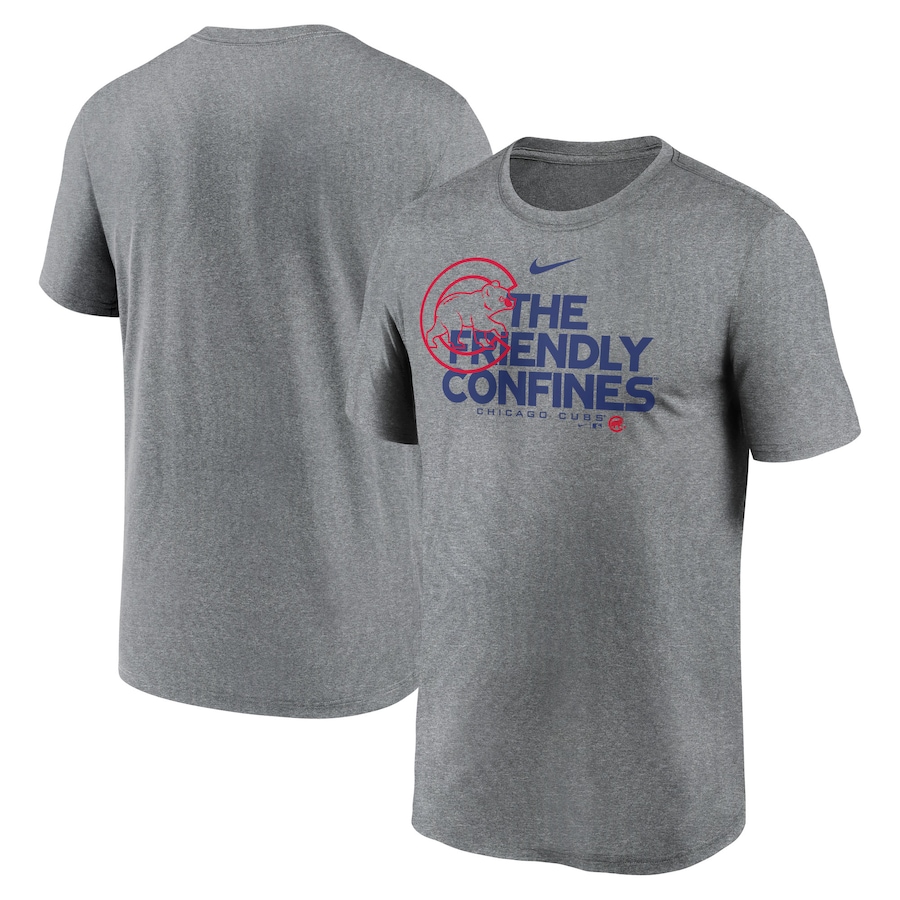 Men's Chicago Cubs Nike Heathered Charcoal Local Rep Legend Performance T-Shirt