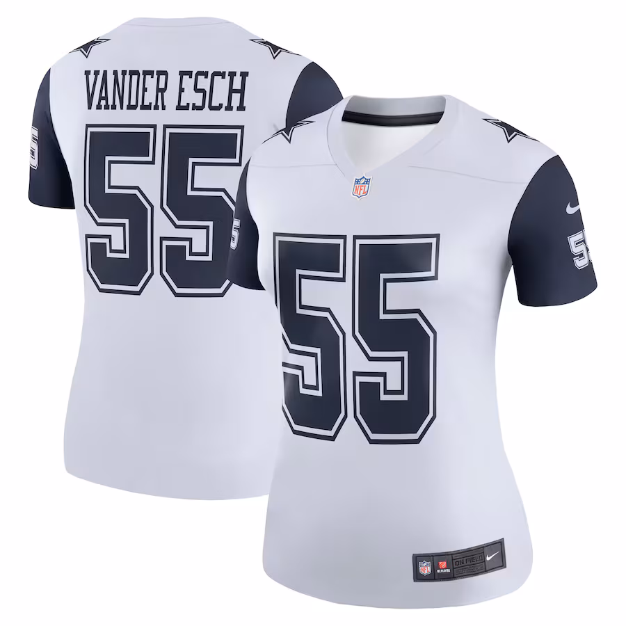 Women's Dallas Cowboys Leighton Vander Esch Nike White Legend Player Performance Top