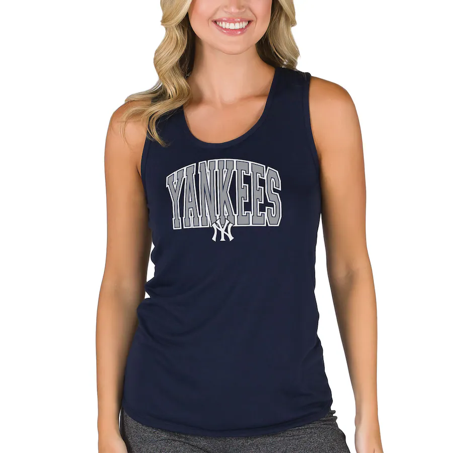 Women's New York Yankees Concepts Sport Navy Marathon Racerback Tank Top