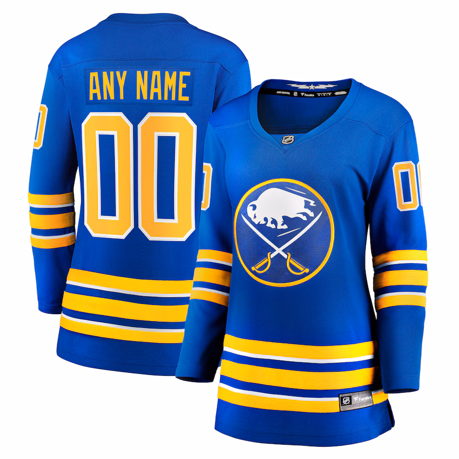 Women's Buffalo Sabres Fanatics Royal Home Breakaway Custom Jersey