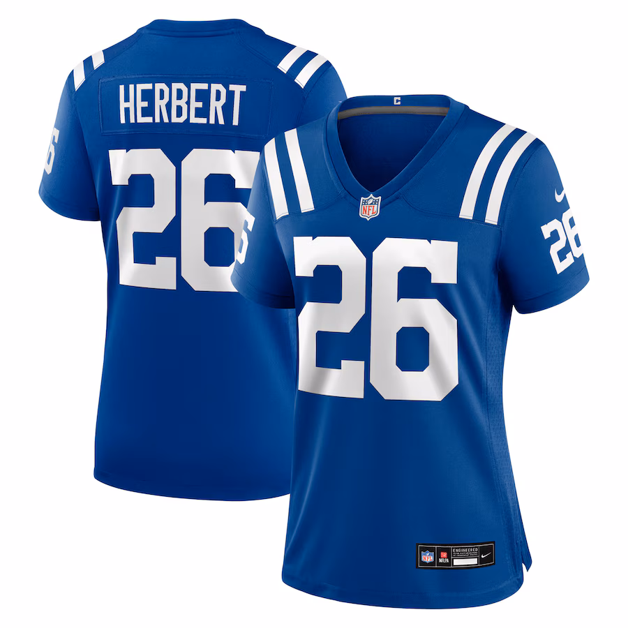Women's Indianapolis Colts Khalil Herbert Nike Royal Team Game Jersey