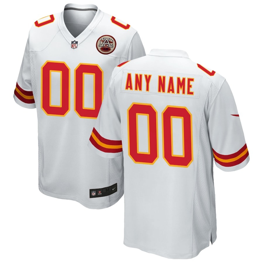 Men's Kansas City Chiefs Nike White Custom Game Jersey