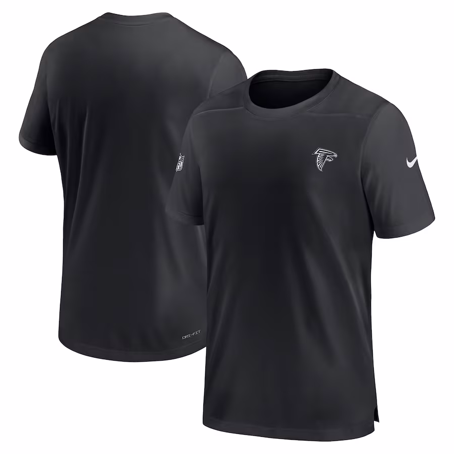 Men's Atlanta Falcons  Nike Black Sideline Coach Performance T-Shirt