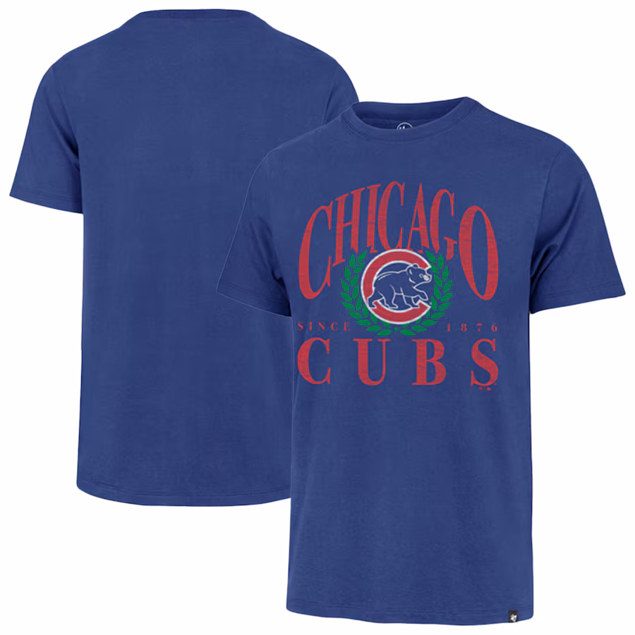 Men's Chicago Cubs '47 Royal Pitchout Franklin T-Shirt